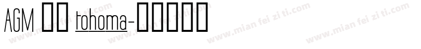 AGM 字体 tohoma字体转换